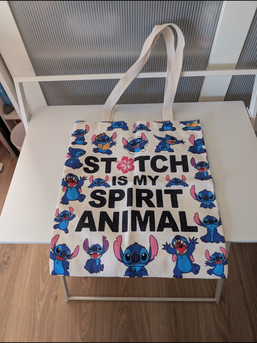 Stitch Is My Spirit Animal Blue Character Tote Bag